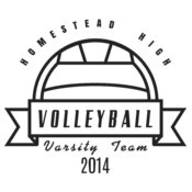 Volleyball Template DNT001 BW