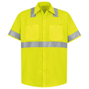 High Visibility Safety Short Sleeve Work Shirt Tall Sizes