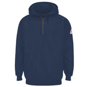 Pullover Hooded Fleece Sweatshirt Quarter-Zip