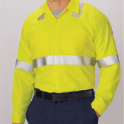 High Visibility Long Sleeve Work Shirt - Tall Sizes